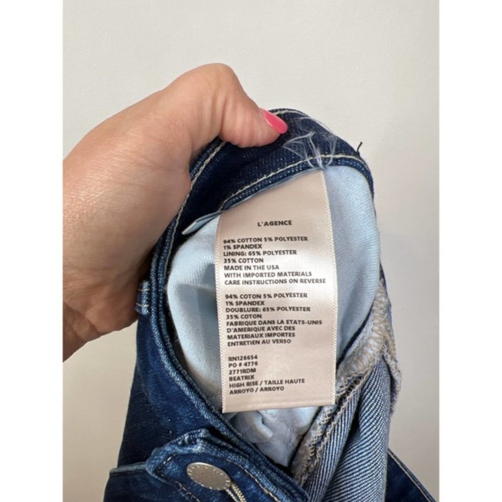 L'Agence Beatrix High Rise Baby Bootcut Jeans Women's Arroyo Size: 28 NWT - Picture 8 of 9